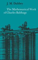 The mathematical work of Charles Babbage /