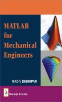 MATLAB for mechanical engineers /