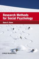 Research methods for social psychology /