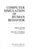 Computer simulation of human behavior /