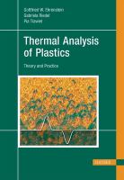 Thermal analysis of plastics : theory and practice /
