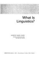 What is linguistics?.