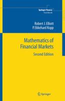 Mathematics of financial markets /