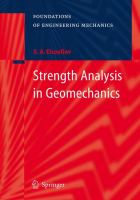 Strength analysis in geomechanics