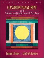 Classroom management for middle and high school teachers /