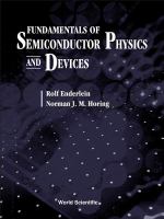 Fundamentals of semiconductor physics and devices /