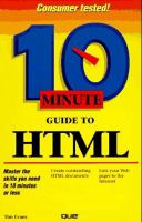 10 minute guide to HTML /