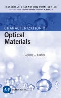 Characterization of optical materials