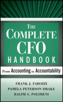 The complete CFO handbook : from accounting to accountablity /