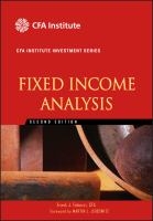 Fixed income analysis /