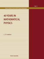 40 years in mathematical physics /