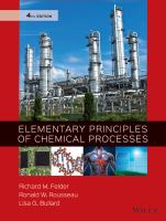 Elementary principles of chemical processes /