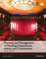 Planning and management of meetings, expositions, events and conventions /