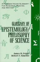 Glossary of epistemology/philosophy of science /