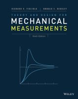 Theory and design for mechanical measurements /