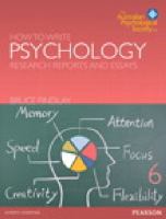 How to write psychology research reports and essays /