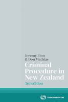 Criminal procedure in New Zealand /