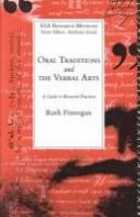 Oral traditions and the verbal arts : a guide to research practices /