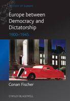 Europe between democracy and dictatorship, 1900-1945
