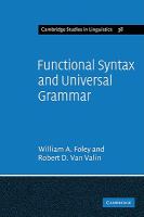 Functional syntax and universal grammar /