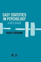 Easy statistics in psychology : a BPS guide /