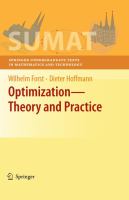 Optimization : theory and practice /