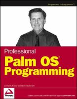 Professional Palm OS programming /