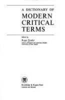A Dictionary of modern critical terms /