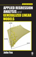 Applied regression analysis and generalized linear models /