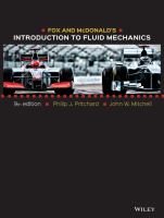Fox and McDonald's introduction to fluid mechanics /