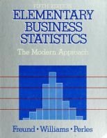 Elementary business statistics : the modern approach /