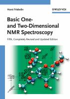 Basic one- and two-dimensional NMR spectroscopy /