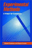Experimental methods : a primer for economists /