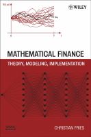 Mathematical finance : theory, modeling, implementation /