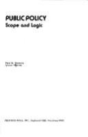 Public policy : scope and logic /