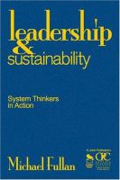 Leadership & sustainability : system thinkers in action /