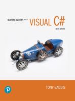 STARTING OUT WITH VISUAL C#.