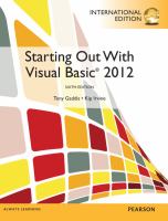 Starting out with Visual Basic 2012 /