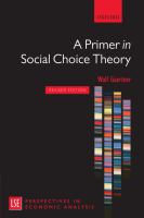 A primer in social choice theory