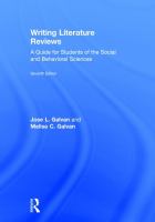 Writing literature reviews : a guide for students of the social and behavioral sciences /