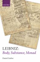 Leibniz : body, substance, monad /