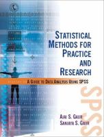 Statistical methods for practice and research : a guide to data analysis using SPSS /
