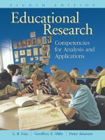 Educational research : competencies for analysis and applications /