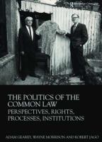 The politics of the common law : perspectives, rights, processes, institutions /
