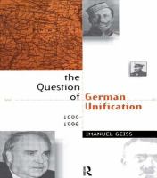 The question of German unification, 1806-1996 /