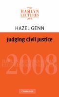 Judging civil justice /