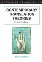 Contemporary translation theories /