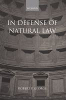 In defense of natural law /