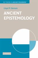 Ancient epistemology /
