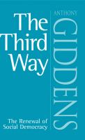 The third way : the renewal of social democracy /